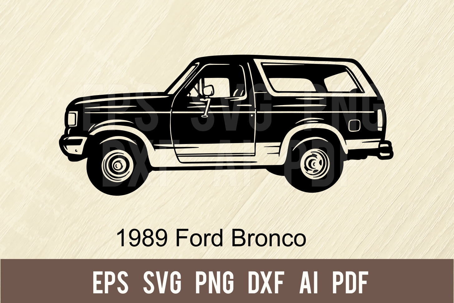 Ford Bronco 1989 Cut Svg Illustrations Creative Market