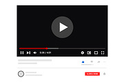 Video player interface mockup | Vector Graphics ~ Creative Market