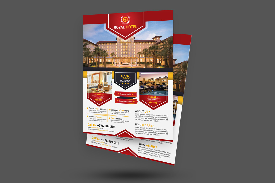 Hotel Flyer Creative Photoshop Templates Creative Market