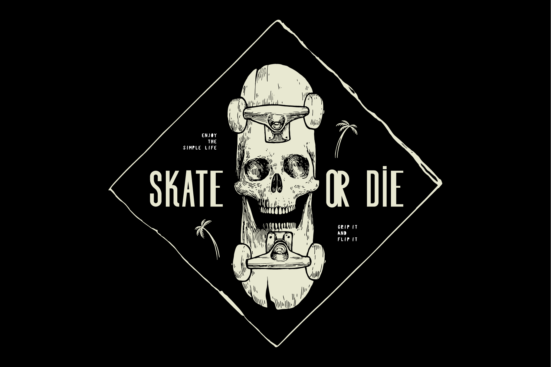 Skull Skateboard | Illustrations ~ Creative Market