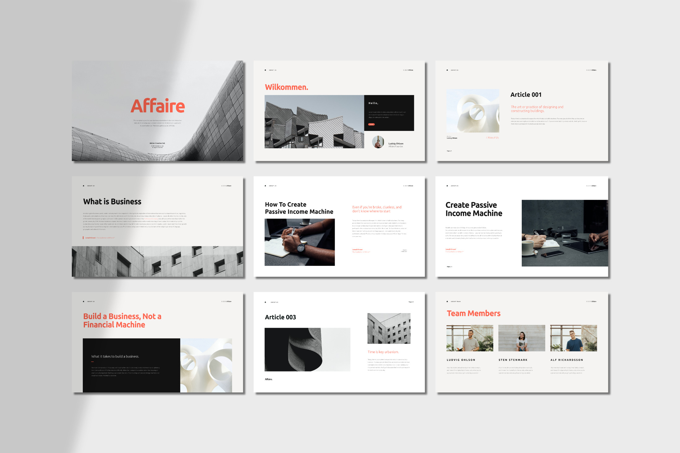 Affaire Corporate Business GSL | Presentation Templates ~ Creative Market