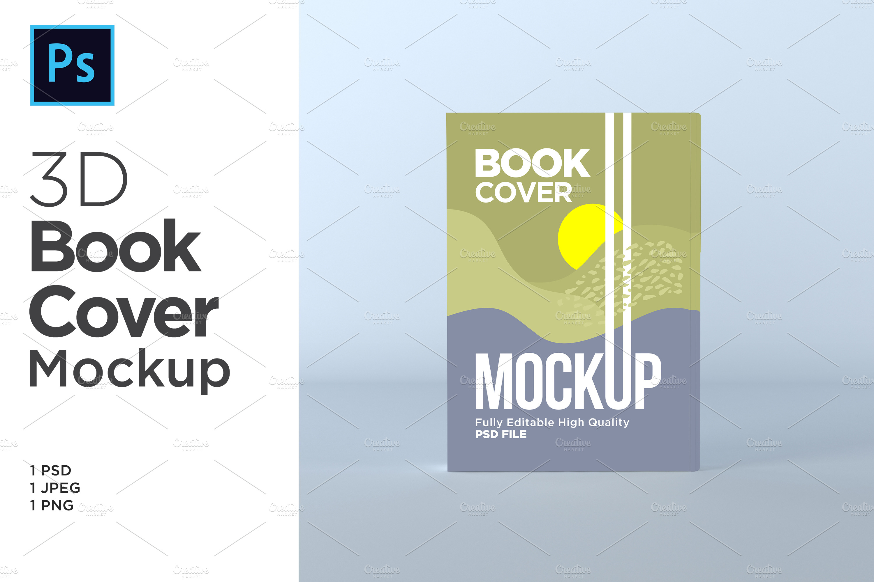 Book Cover PSD Mockup | Photoshop Templates ~ Creative Market