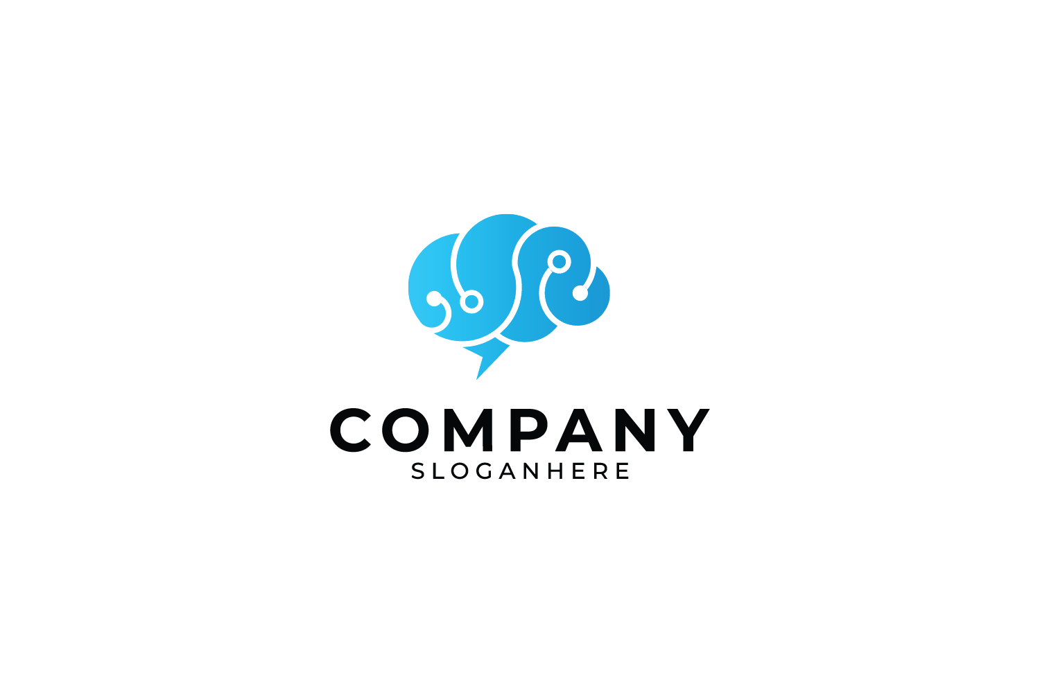 Creative Brain Technology Logo | Branding & Logo Templates ~ Creative ...