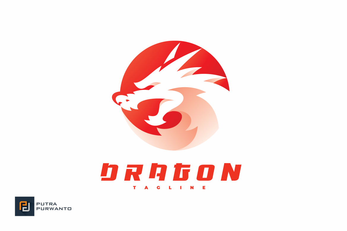 Gradient Dragon Head Logo | Branding & Logo Templates ~ Creative Market