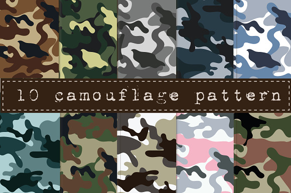 Camo Repeating Seamless Pattern