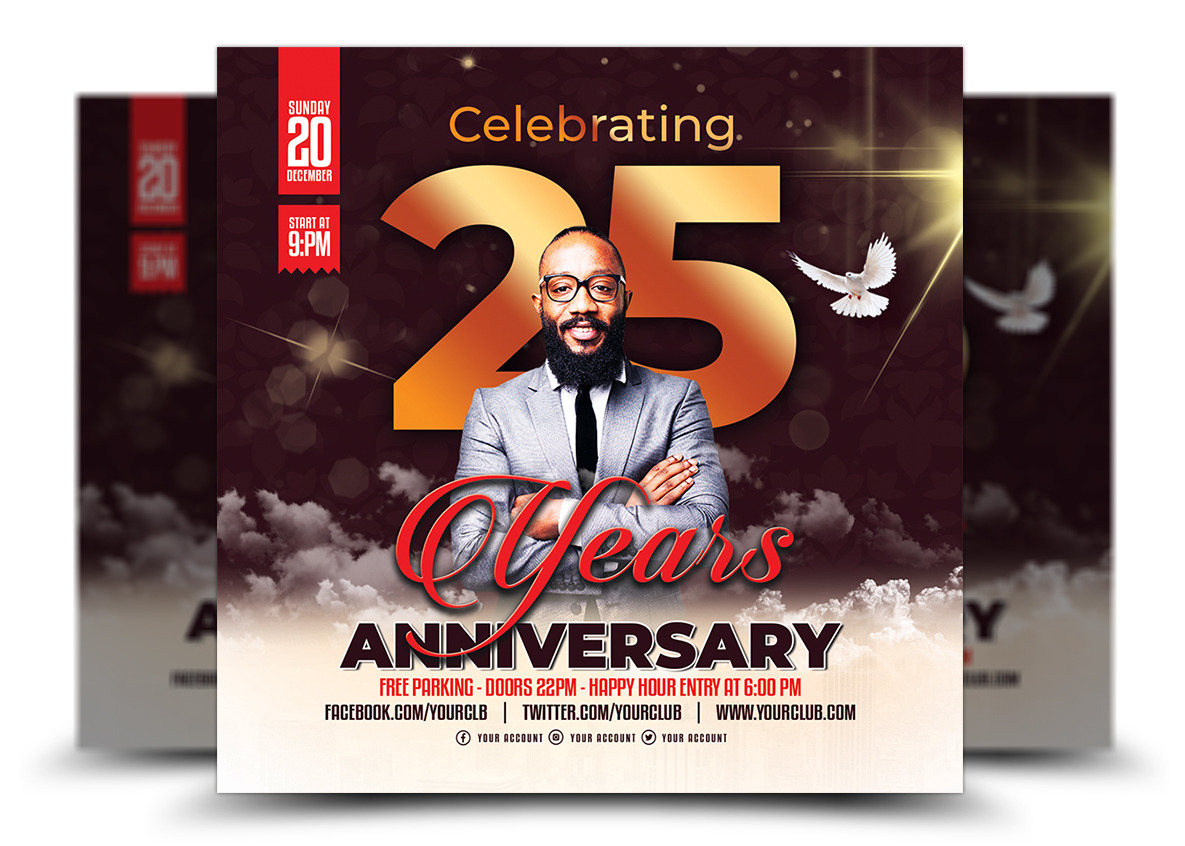 Church Anniversary Template | Flyer Templates ~ Creative Market