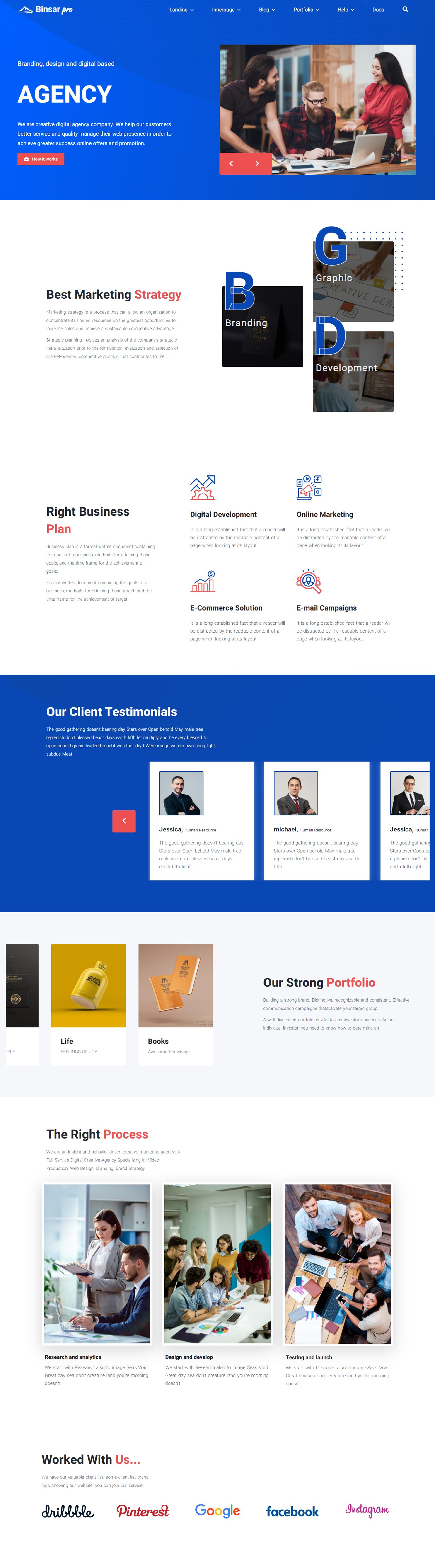 Binsar Pro Bootstrap Template | Creative Market