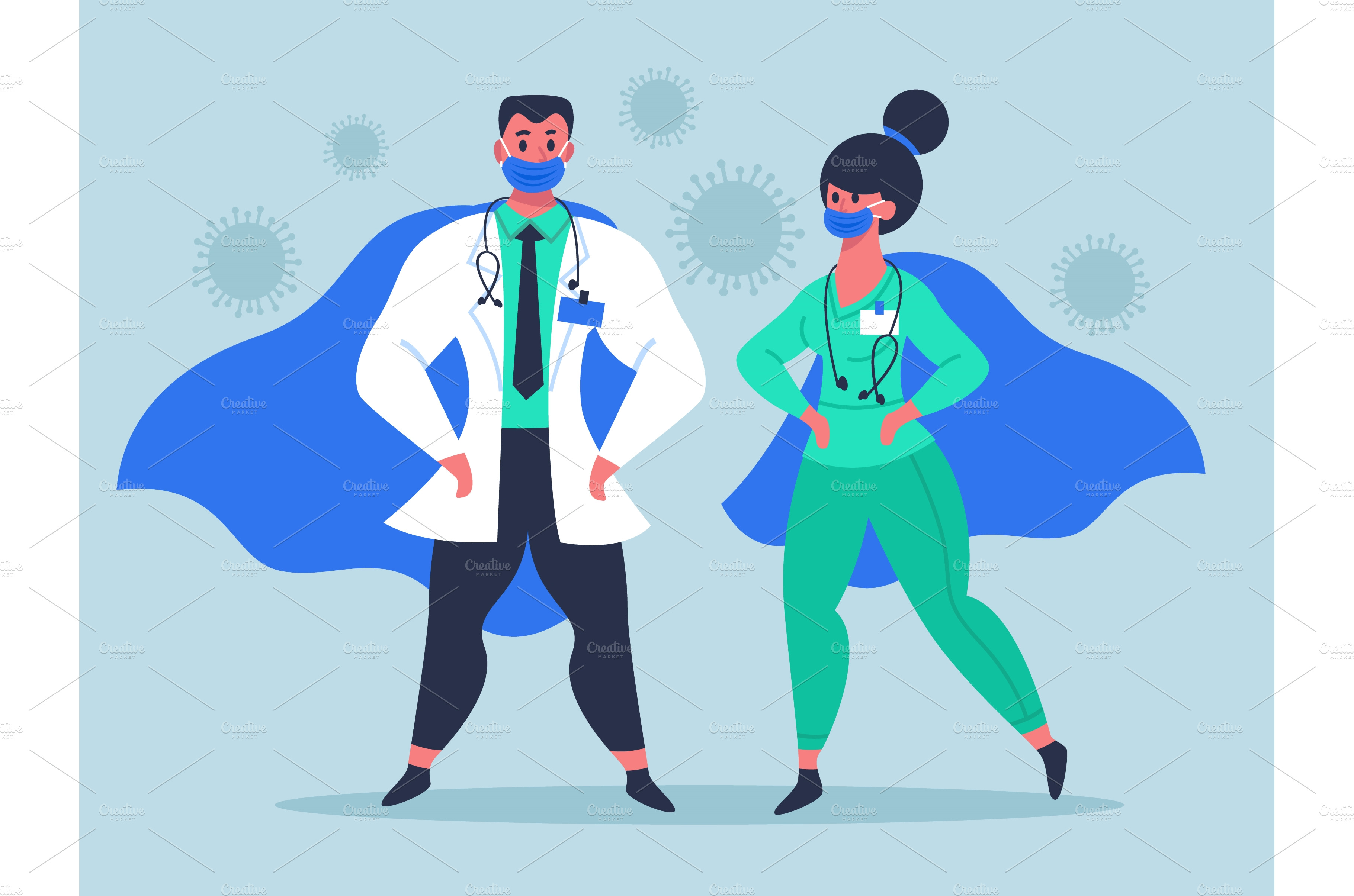 Doctor superheroes. Super doctor | Healthcare Illustrations ~ Creative ...