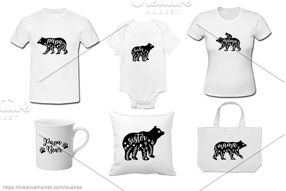 Mama Bear Blue Floral (download)