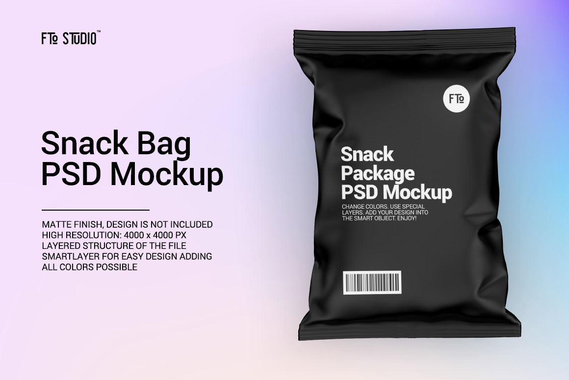 Food Bag PSD Mockup  Packaging Mockups ~ Creative Market