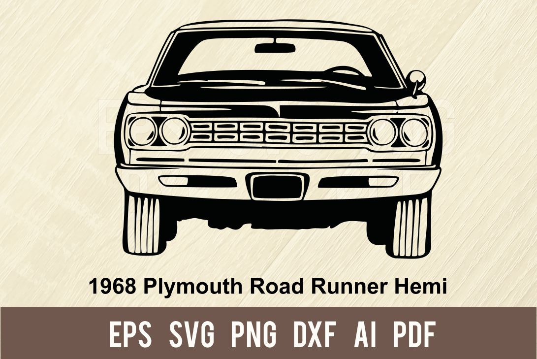 Plymouth Road Runner Hemi 1968 Svg Illustrations Creative Market