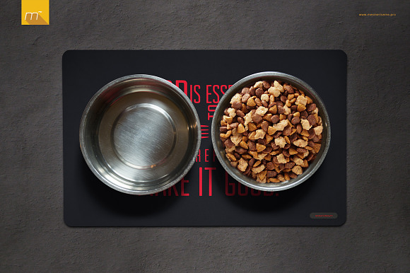 Download Pet Bowls Placemat Mock Up Creative Photoshop Templates Creative Market