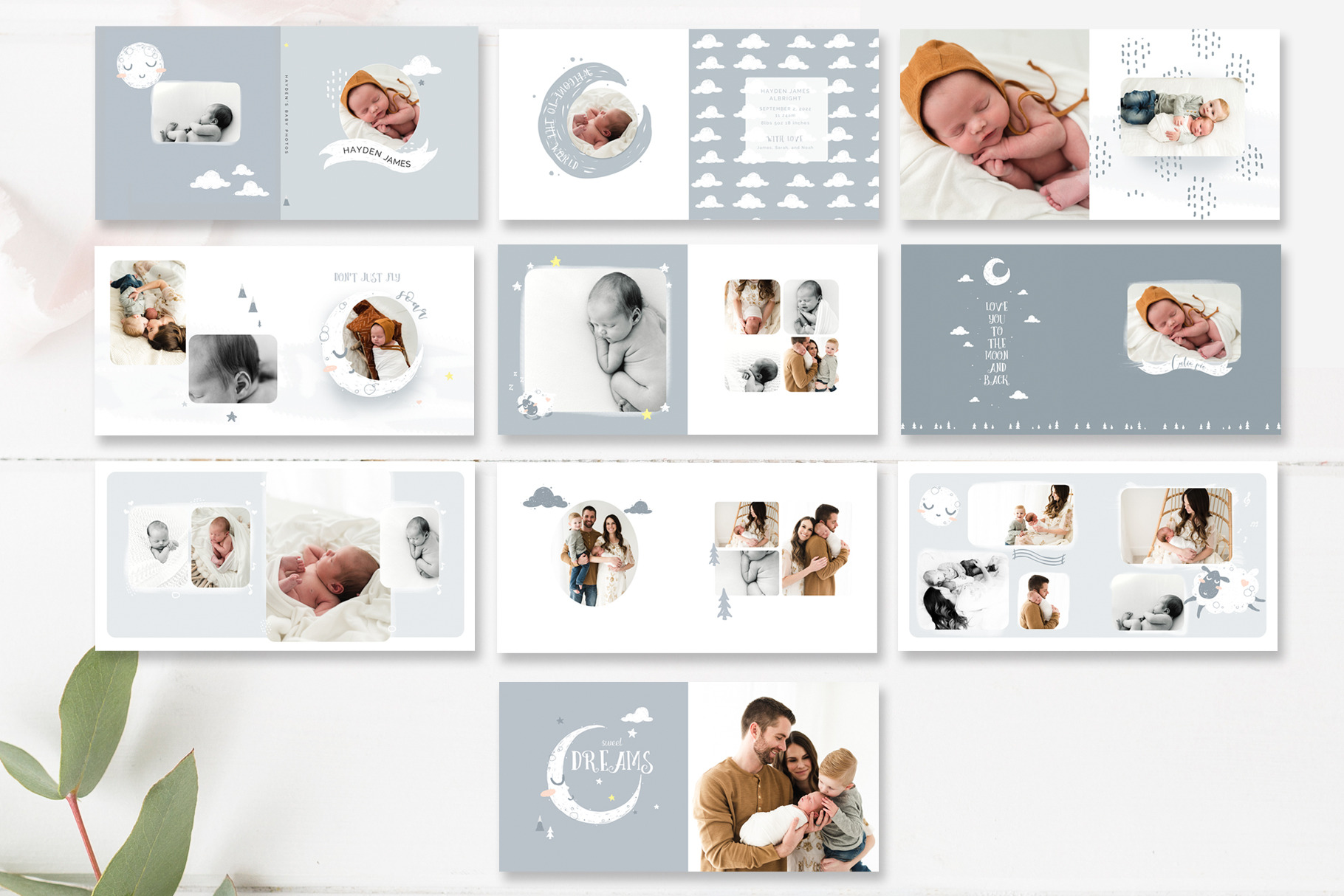 newborn-photo-album-template-stationery-templates-creative-market