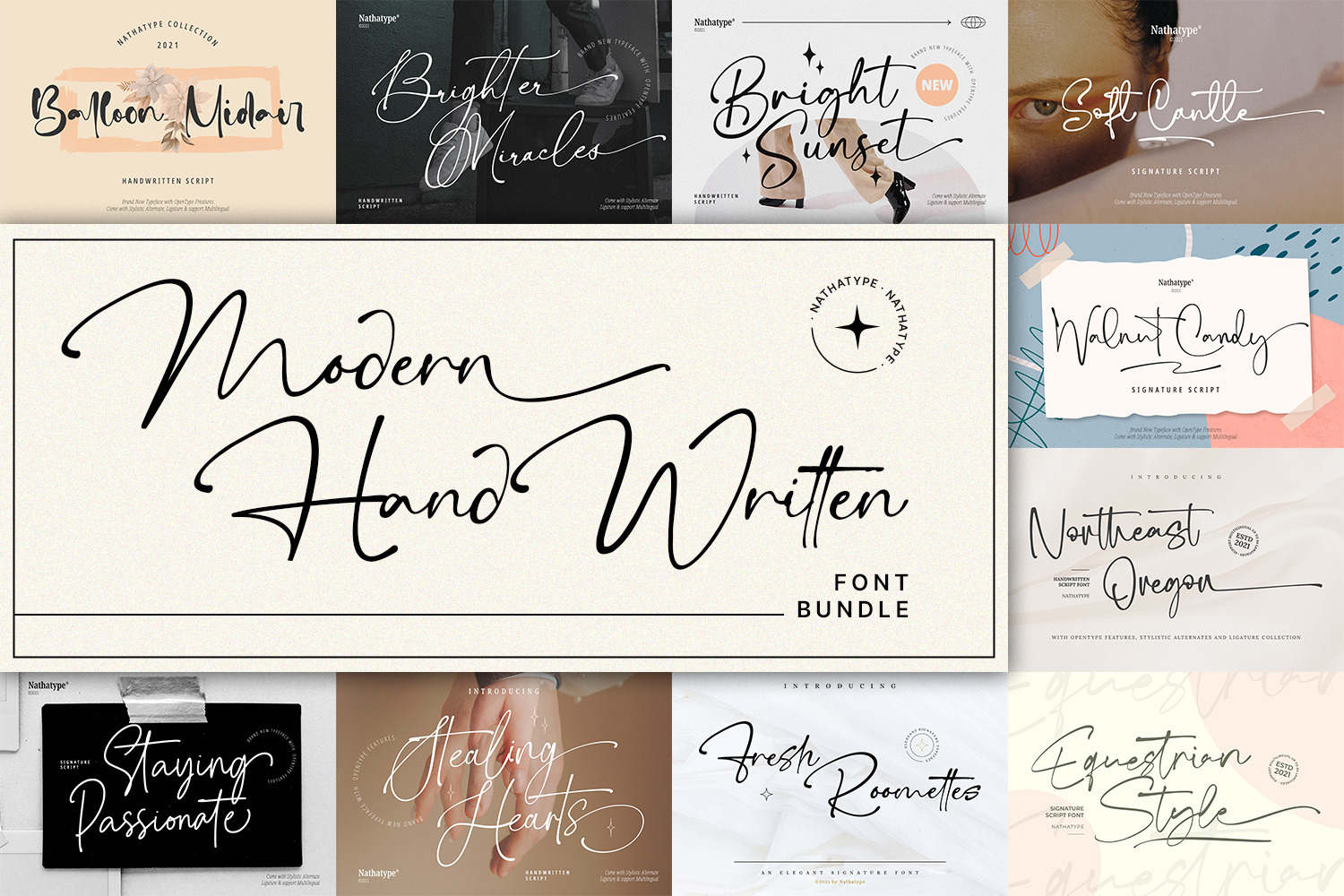 Modern Handwritten Font Bundle | Script Fonts ~ Creative Market