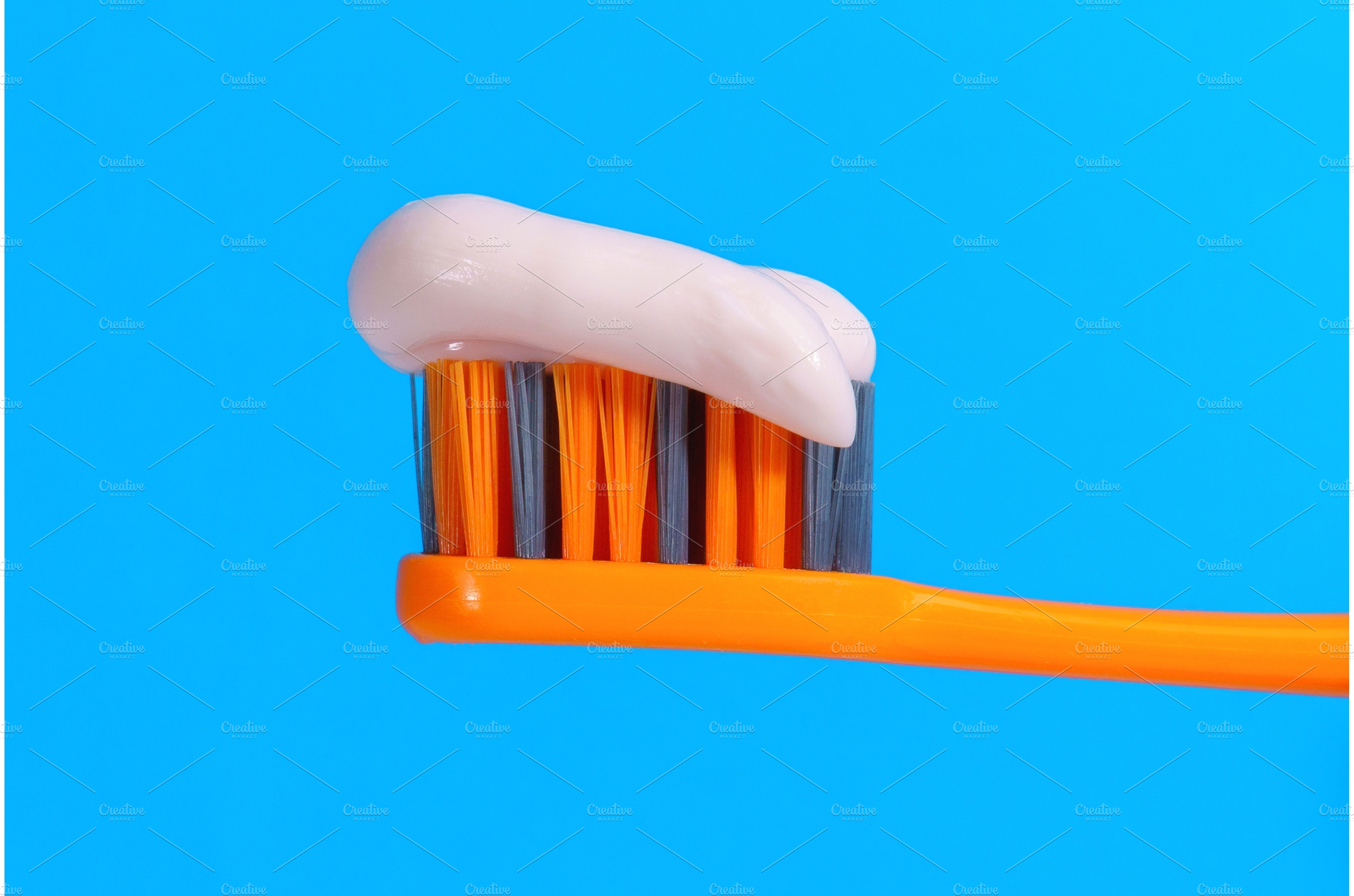 Toothbrush paste on toothbrush close | Background Graphics ~ Creative