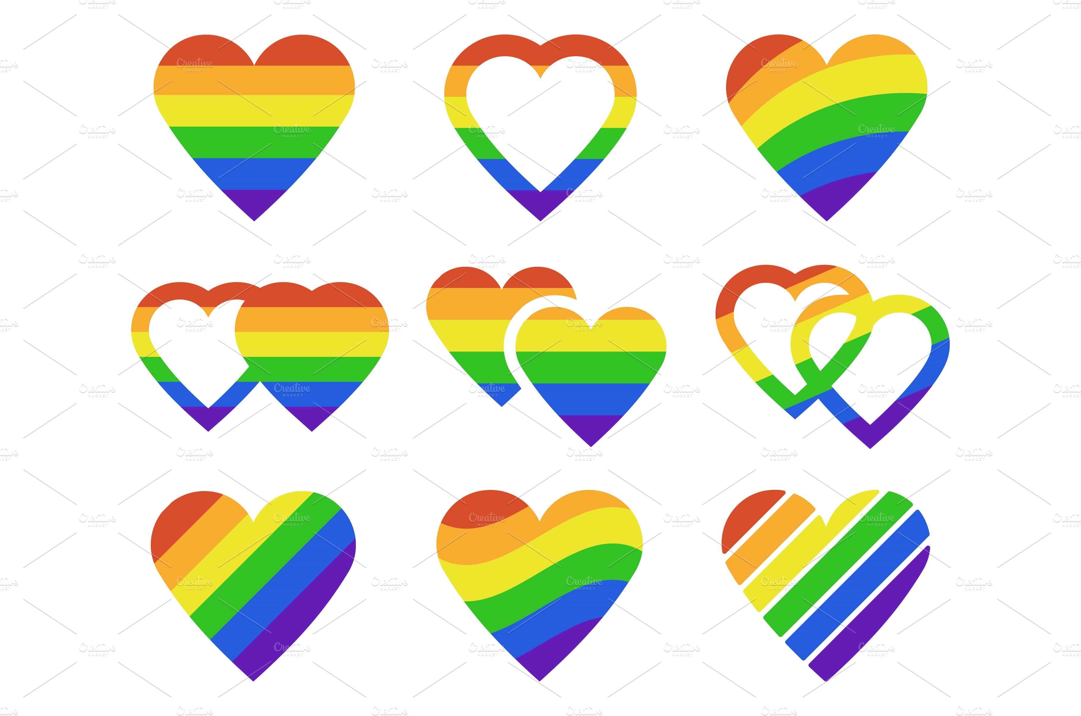 Lgbtq rainbow hearts. Pride month | Background Graphics ~ Creative Market