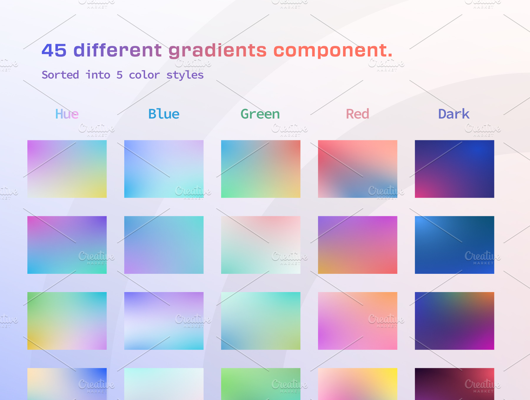 GradieaKit Web3 Gradient Backgrounds | Creative Market