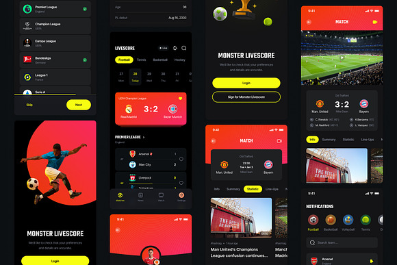 FIFA LiveScore App Design by Groovy Web Opens Up a Giant Arena of