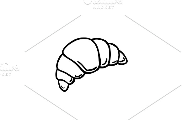 french croissant drawing