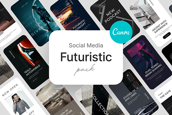 Futuristic Canva Social Media Pack | Social Media Templates ~ Creative  Market