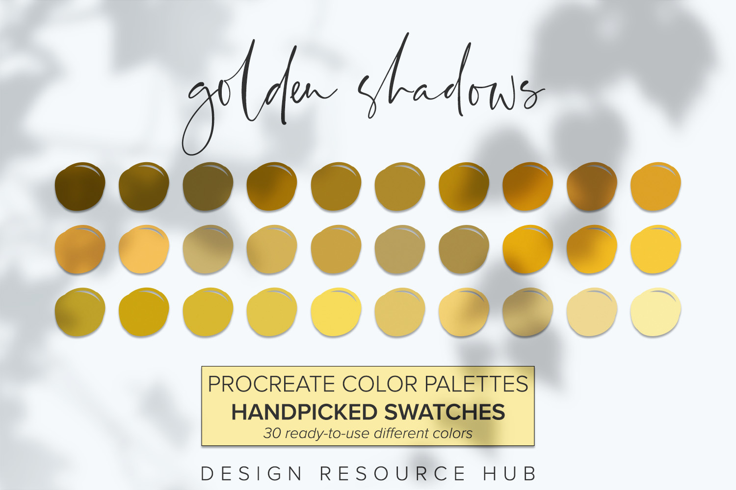 Golden Shadows Procreate Color Palette | Creative Market