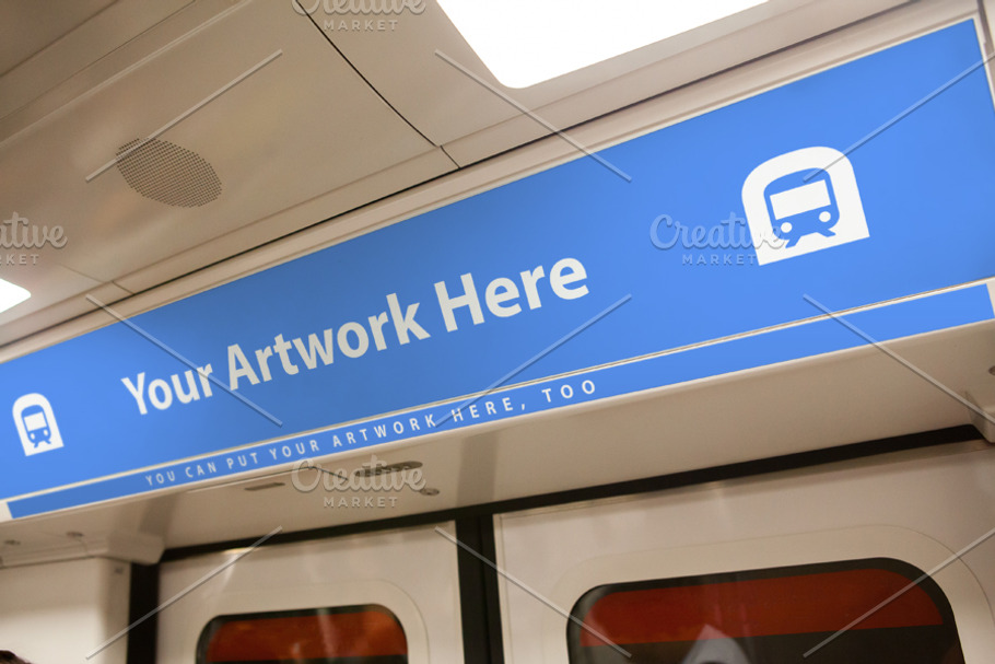 Download Subway Advertising Mockup Creative Photoshop Templates Creative Market