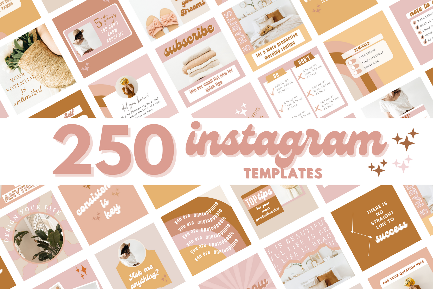 Boho Canva Instagram Templates | Creative Market