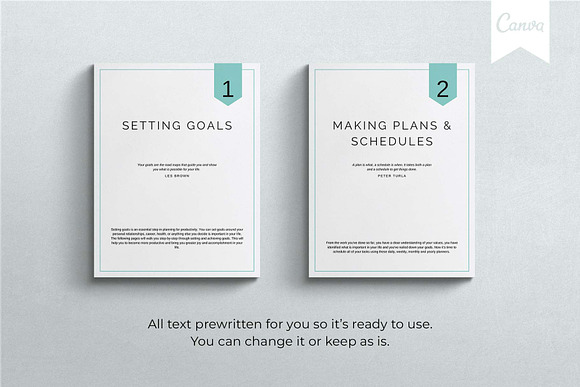 Productivity Planner Canva Templates