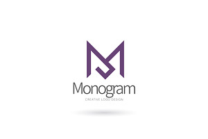 Monogram icon logo PM  Branding & Logo Templates ~ Creative Market