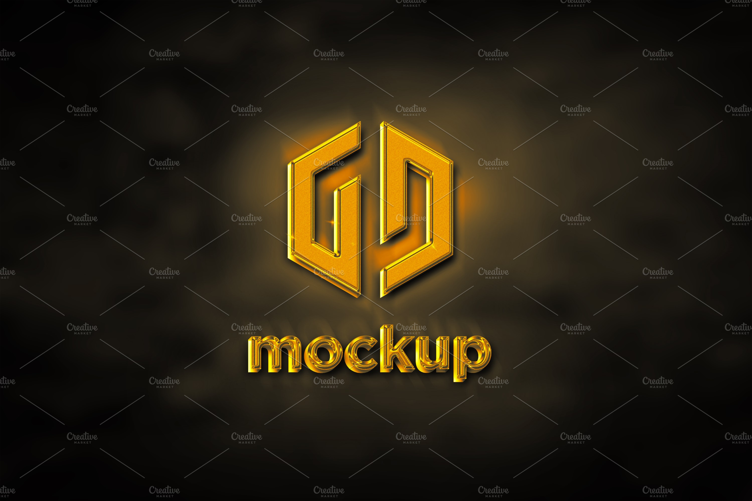 Golden Logo Mockup | Product Mockups ~ Creative Market