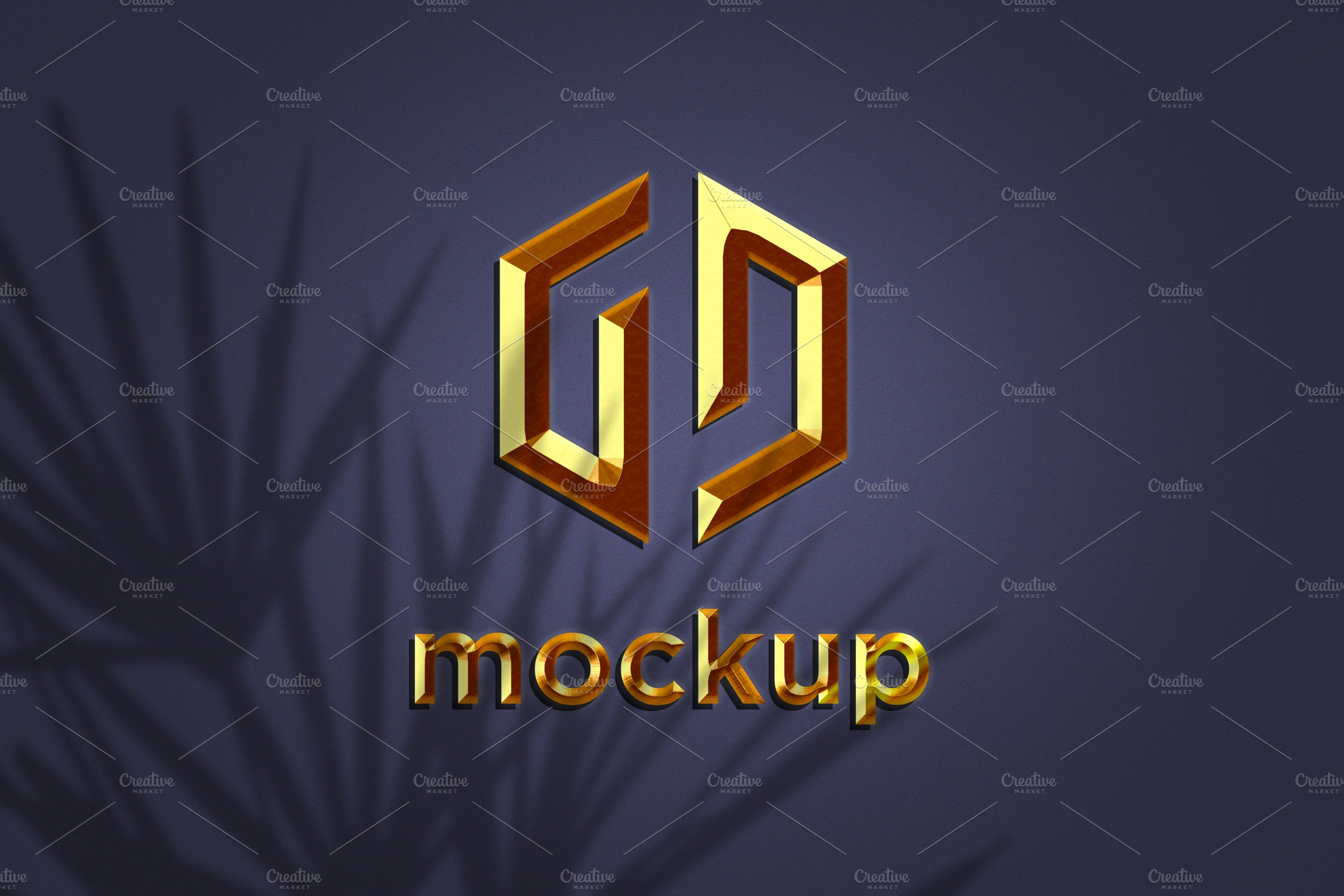 Golden Logo Mockup 