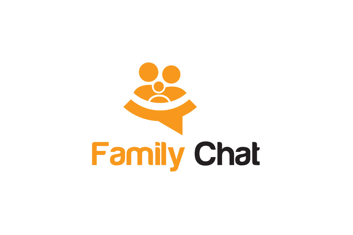 Family Chat Logo Template Creative Illustrator Templates Creative Market