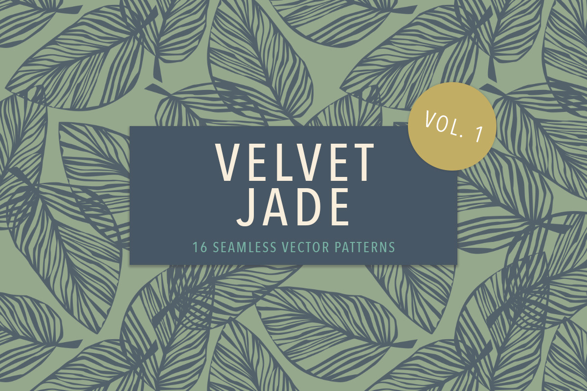 16 Velvet Jade Botanical Patterns Graphic Patterns Creative Market