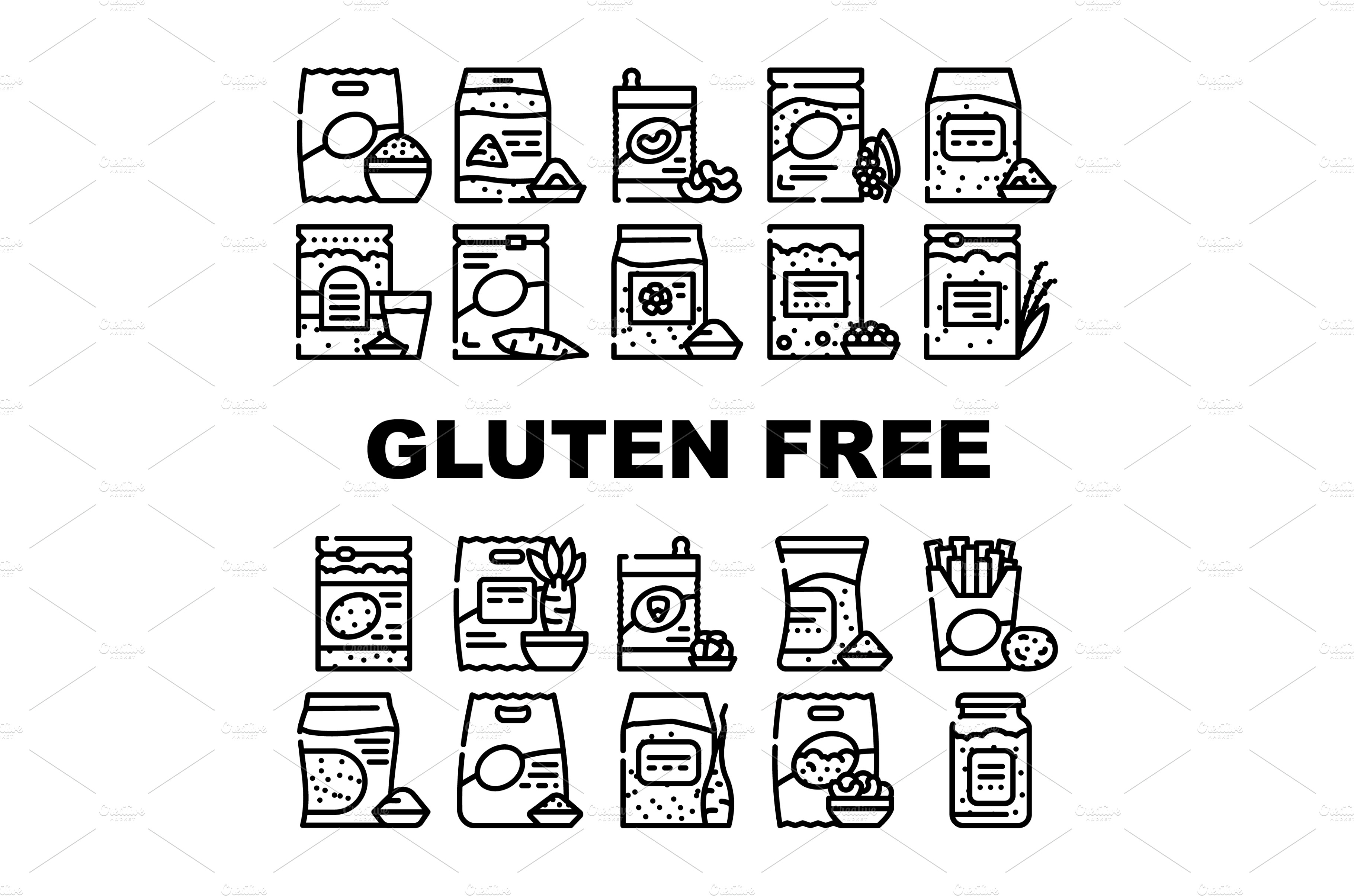 gluten-free-products-collection-industrial-stock-photos-creative-market