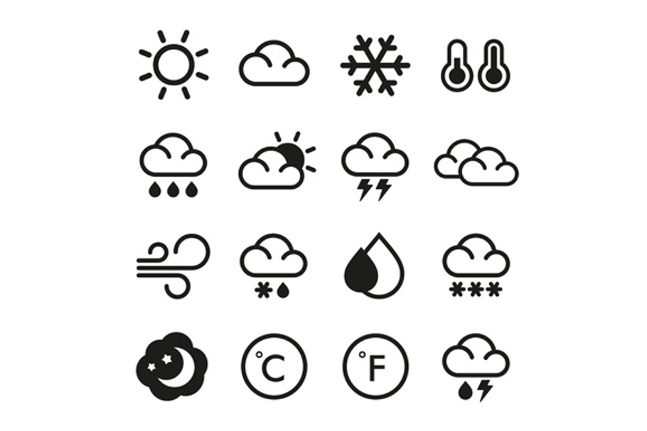 Clouds Silhouettes Set | Pre-Designed Illustrator Graphics ~ Creative ...