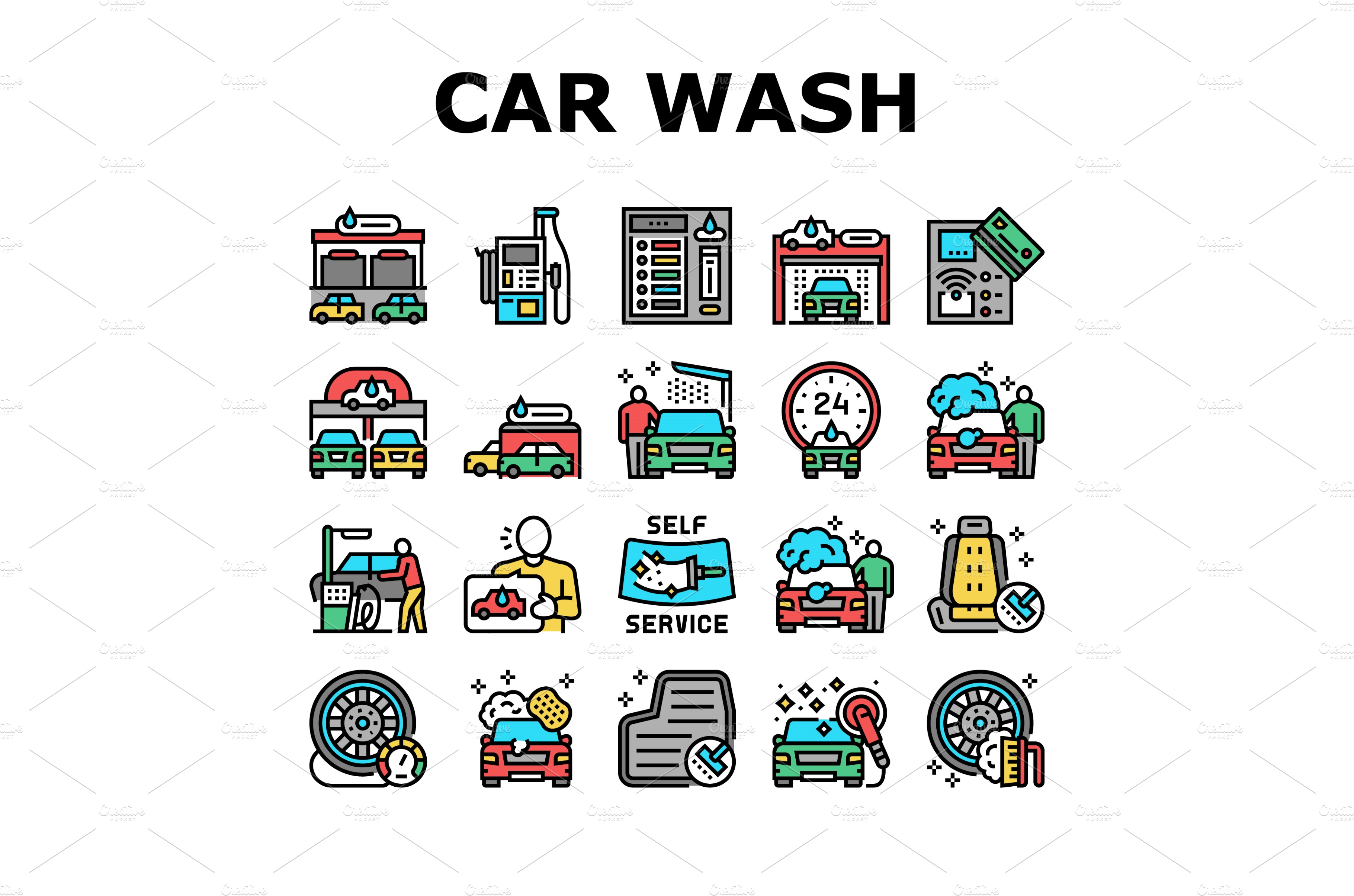 self-service-car-wash-collection-industrial-stock-photos-creative