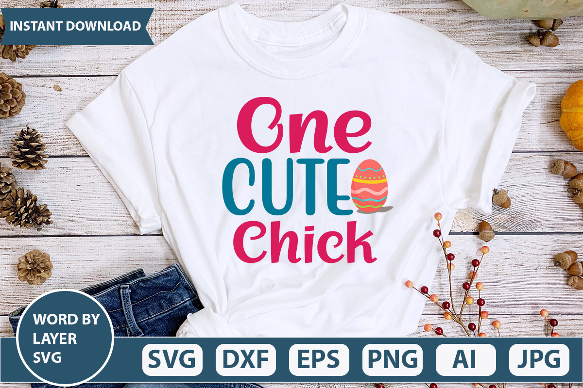 One Cute Chick SVG cut file | Graphic Objects ~ Creative Market