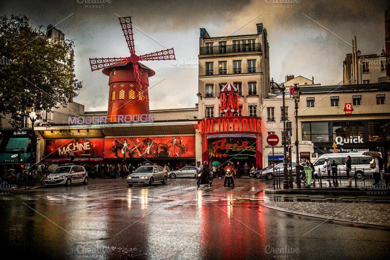 Paris moulin rouge containing famous place, france, and french culture