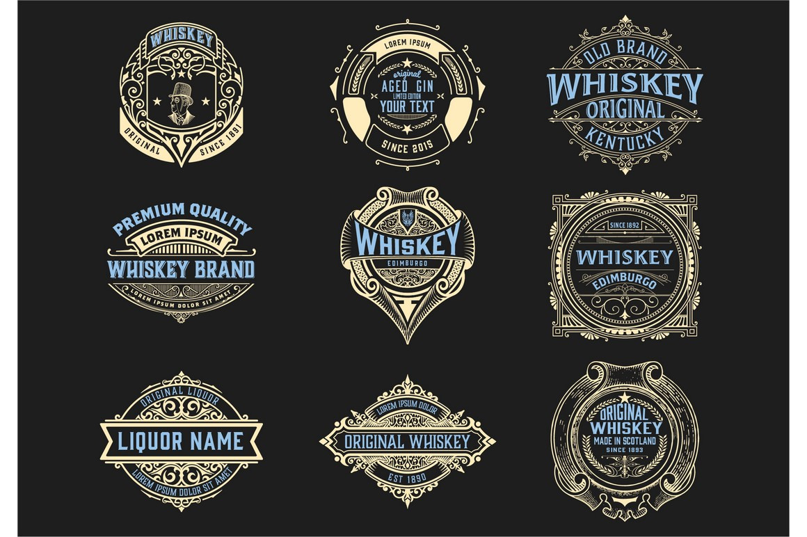 Pack of 9 logos and badges | Branding & Logo Templates ~ Creative Market