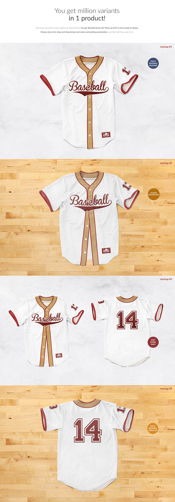 Baseball Jersey Mockup  Product Mockups ~ Creative Market