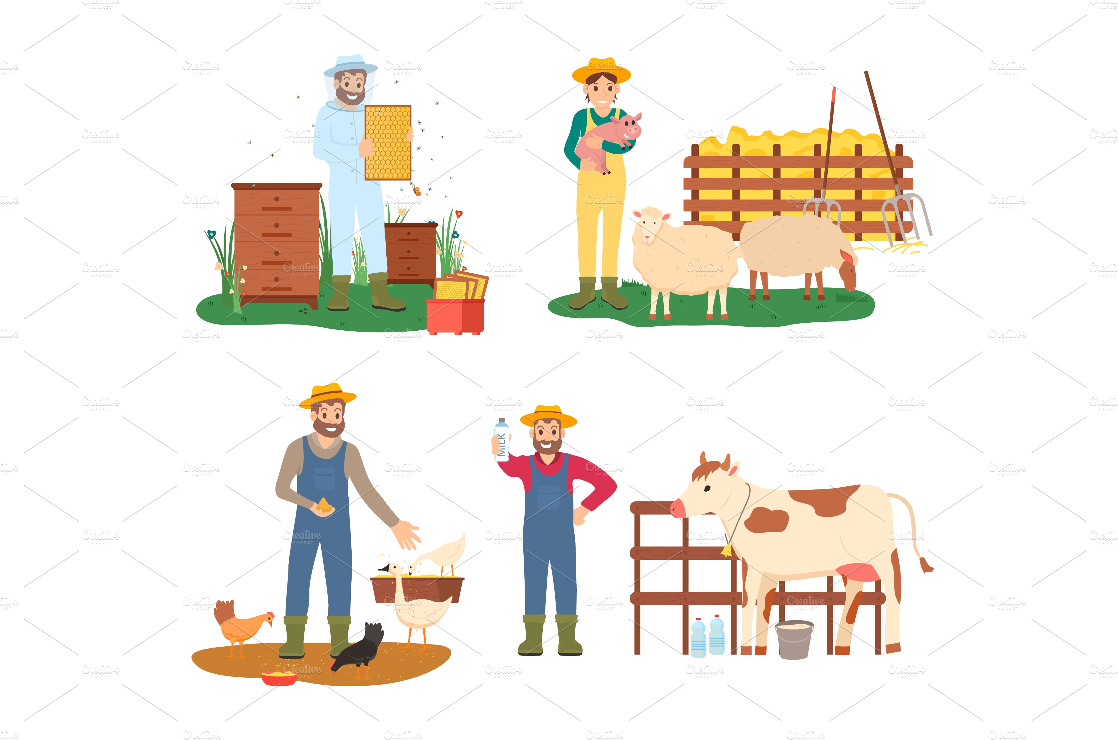 farmers-working-with-animals-animal-illustrations-creative-market