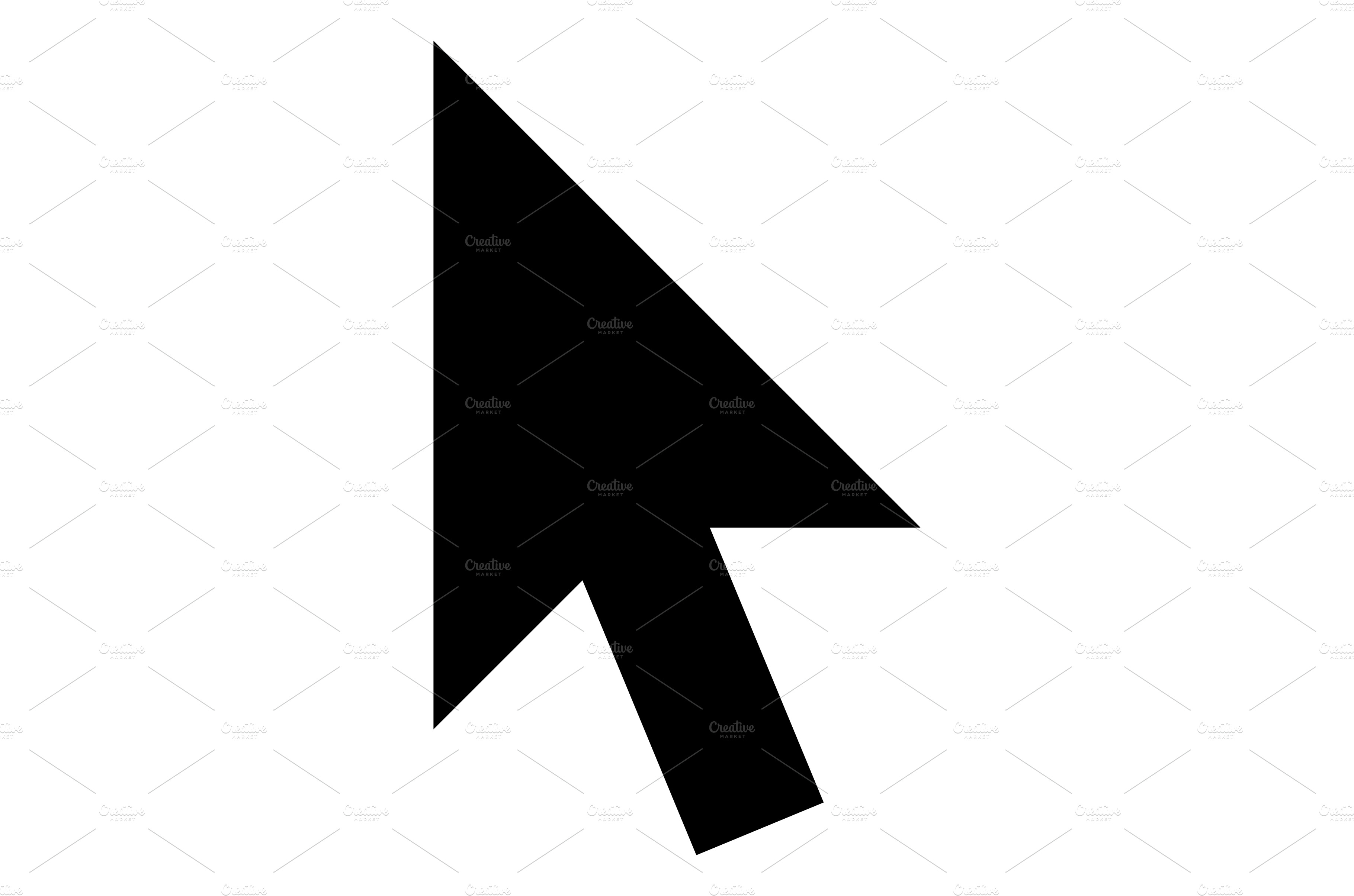 Arrow pointer. Simple black cursor | Vector Graphics ~ Creative Market