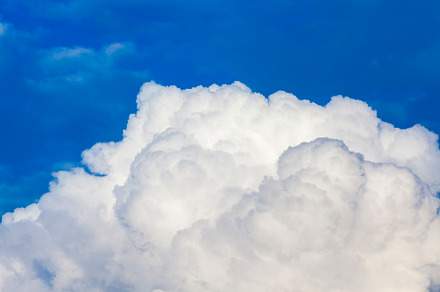 Blue sky with absorbent cotton clouds - a Royalty Free Stock Photo