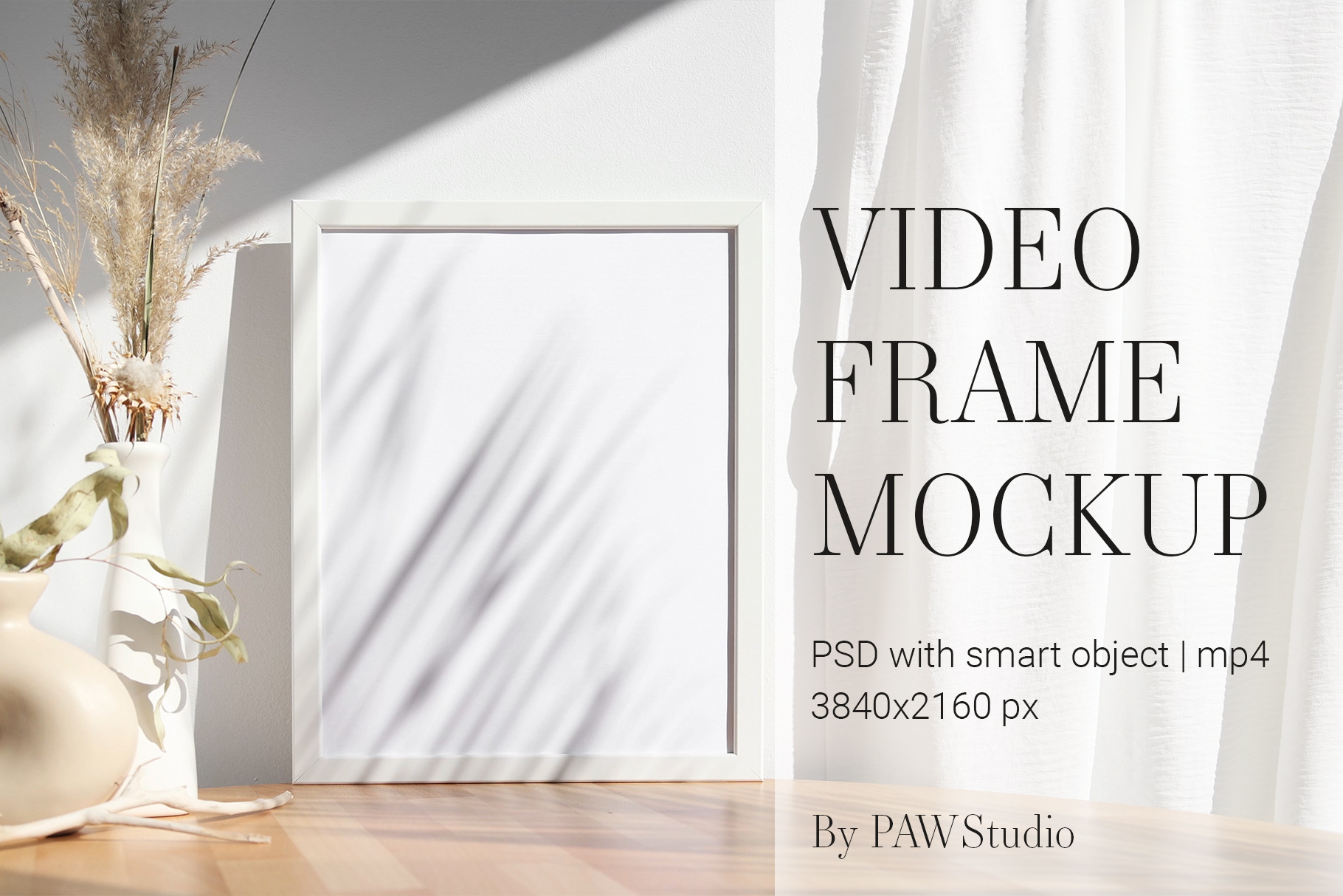 3x4 Frame Video Mockup MP4 & PSD | Product Mockups ~ Creative Market