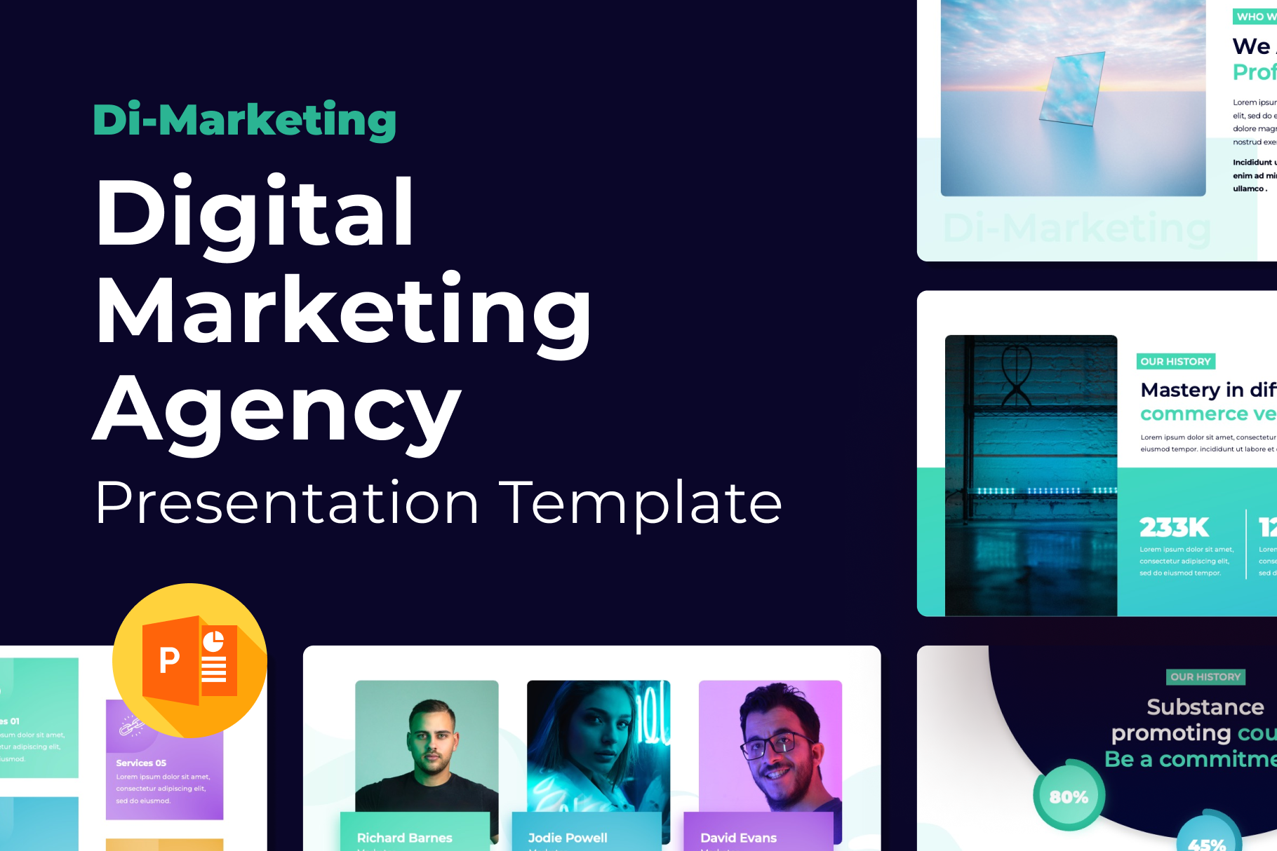 Di-Marketing Digital Marketing PPT | Presentation Templates ~ Creative ...