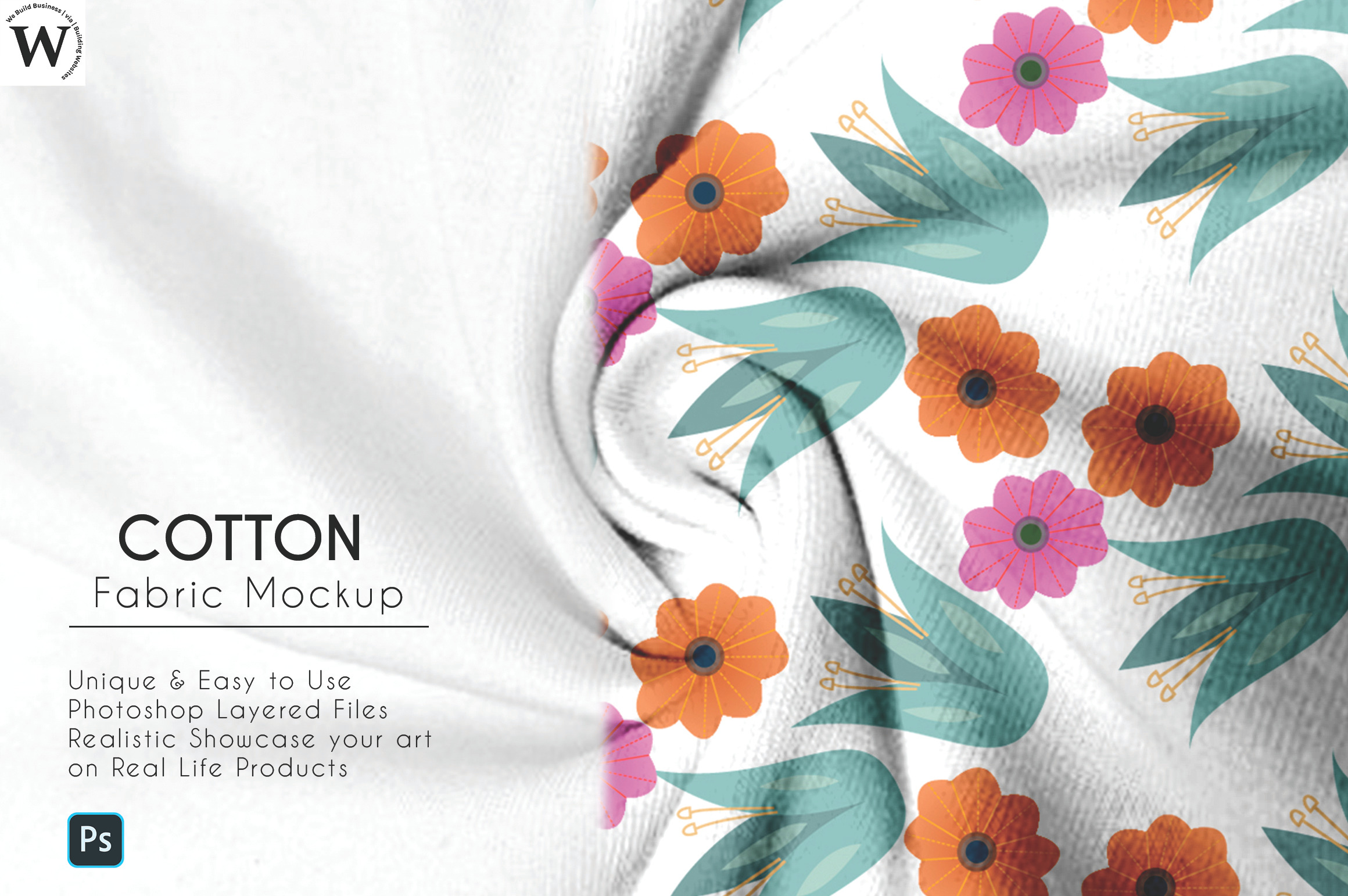 Free Cotton Fabric Print Mockup PSD » CSS Author