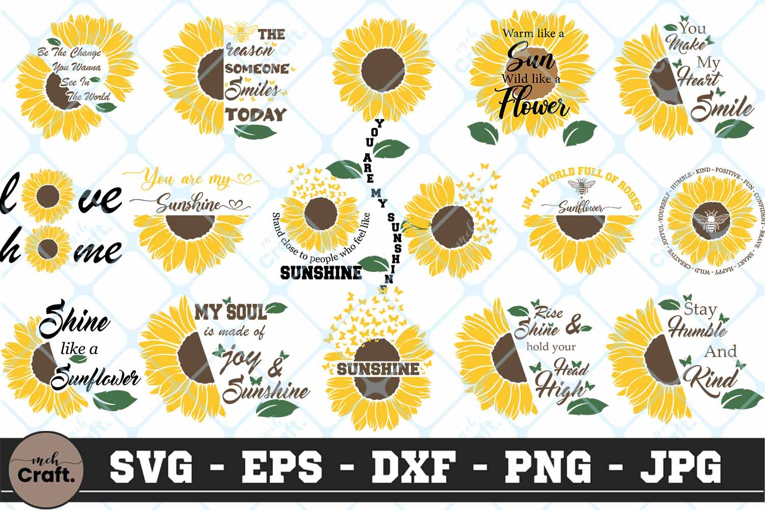 Sunflower SVG Bundle Sunflowers SVG | People Illustrations ~ Creative ...