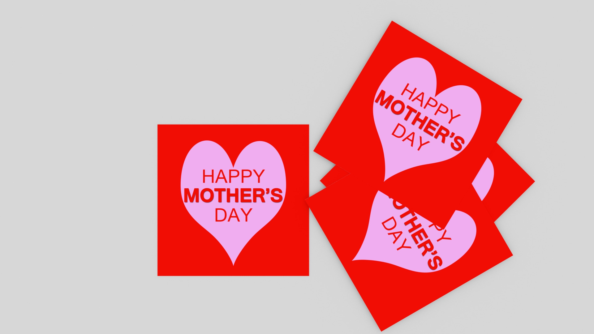 Mothers Day Heart Greeting Card Card Templates ~ Creative Market