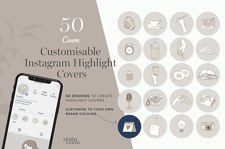 Neutral instagram highlight covers | Instagram Templates ~ Creative Market