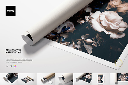 Rolled Canvas Mockup Bundle